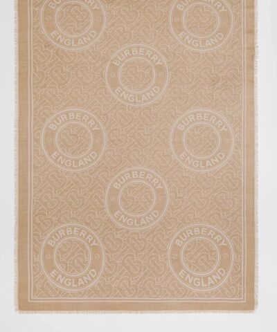 Burberry Mens Lightweight Logo Graphic Cashmere Jacquard Scarf 20237129 3
