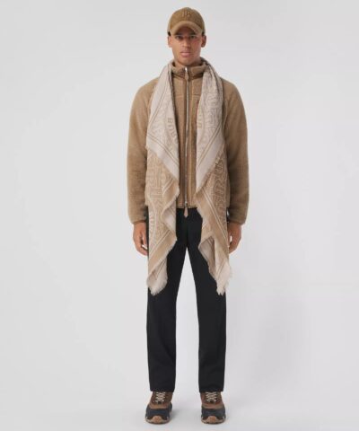 Burberry Mens Lightweight Logo Graphic Cashmere Jacquard Scarf 20237129 5
