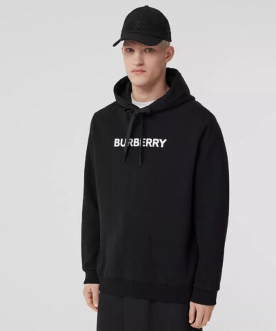 Burberry Mens Logo Print Cotton Hoodie 20238421 1