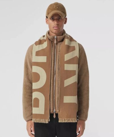 Burberry Men's Logo Wool Jacquard Scarf-20236573