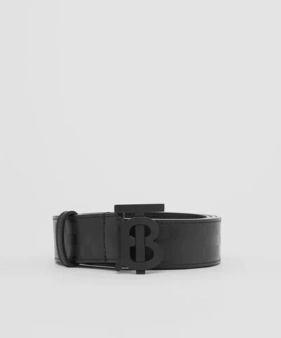 Burberry Mens Monogram Motif Embossed Check Leather Belt 20236474 2