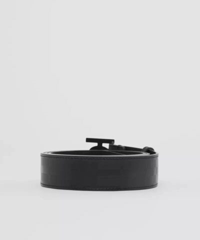 Burberry Mens Monogram Motif Embossed Check Leather Belt 20236474 3
