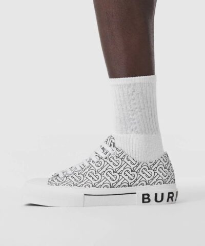 Burberry Mens Monogram Print Cotton Sneakers 20241194 1
