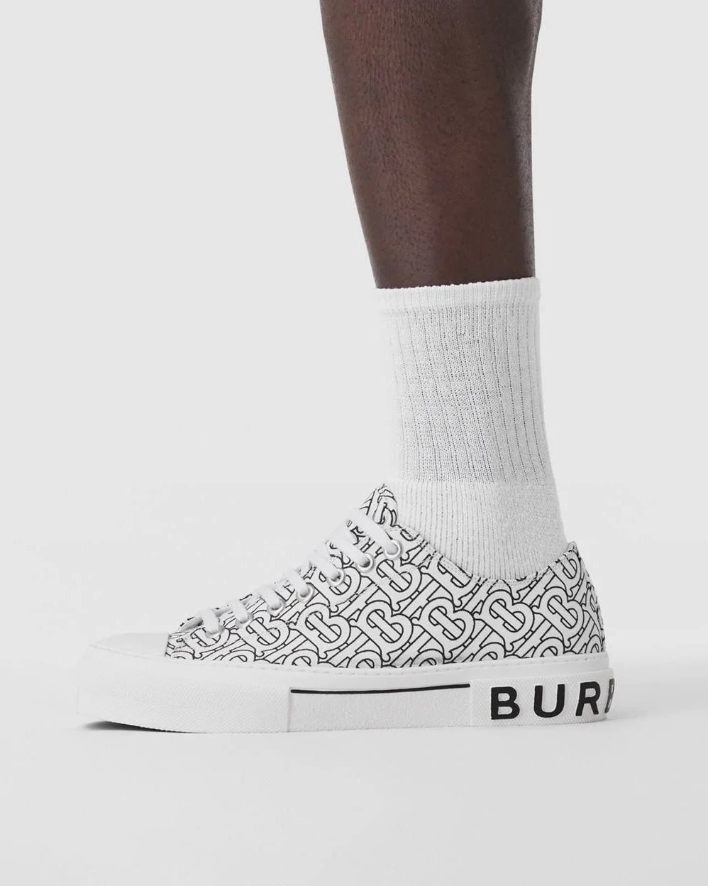 Alternative view of Burberry Men's Monogram Print Cotton Sneakers