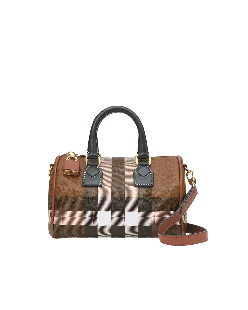 Burberry Mini Check E-Canvas Bowling Top-Handle Bag-20242041