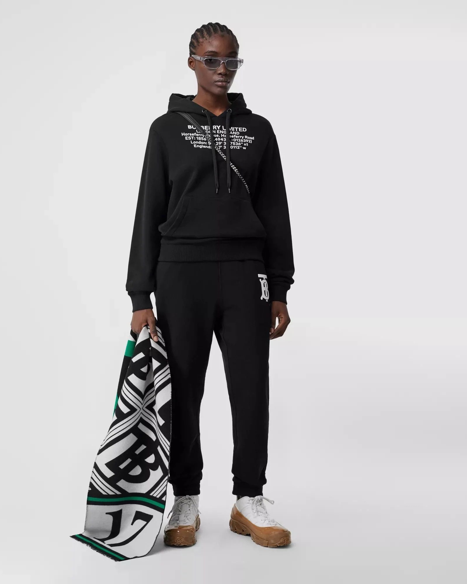 Burberry Monogram Motif Cotton Jogging Pants-20248051