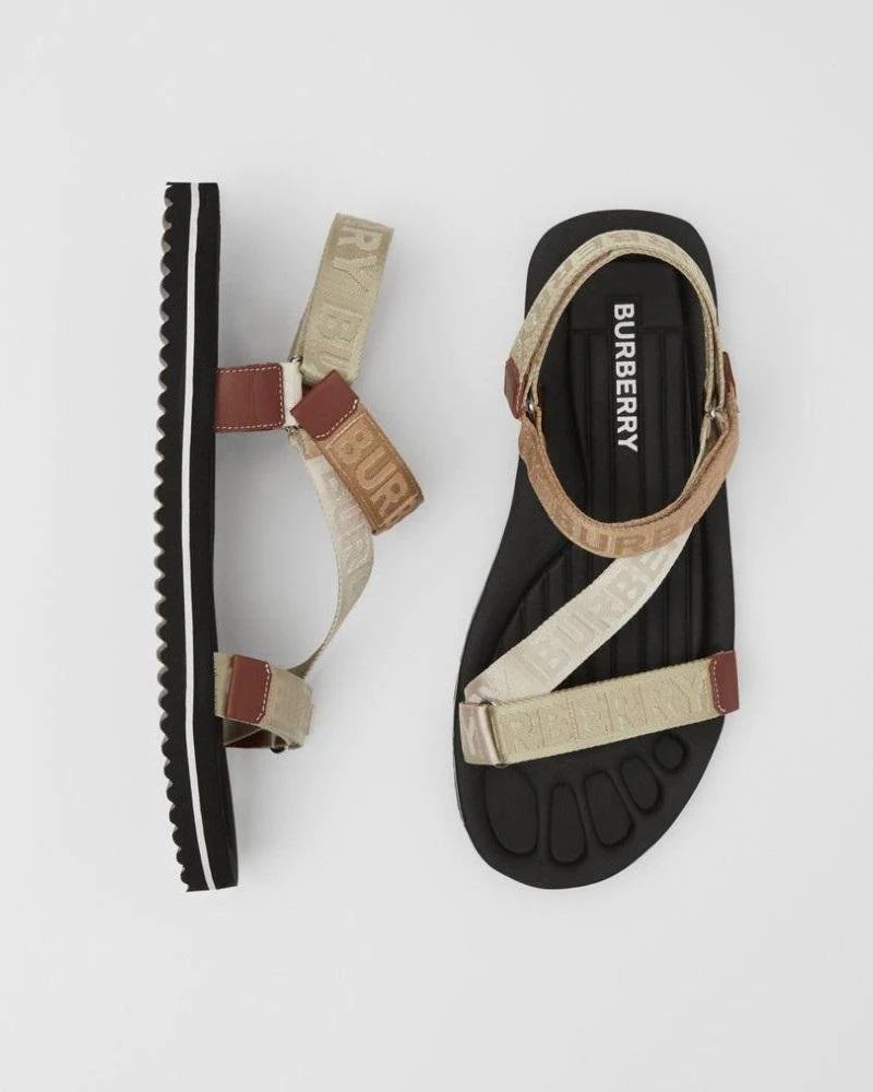 Alternative view of Burberry Patterson Colorblock Logo Sport Sandals