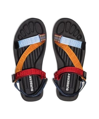 Alternative view of Burberry Patterson Colorblock Logo Sport Sandals