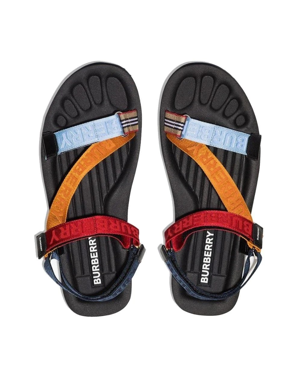 Alternative view of Burberry Patterson Colorblock Logo Sport Sandals