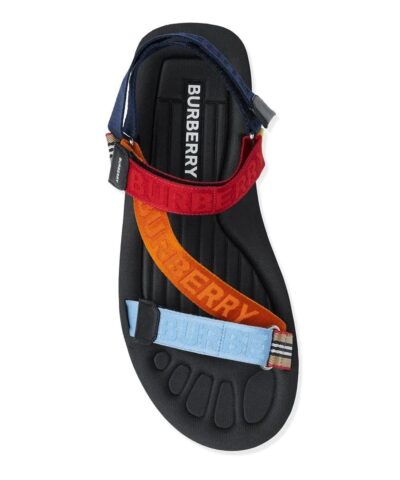 Burberry Patterson Colorblock Logo Sport Sandals - Image 5