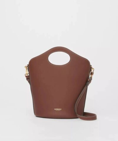 Burberry Small Tan Leather Pocket Bucket Bag-20246420