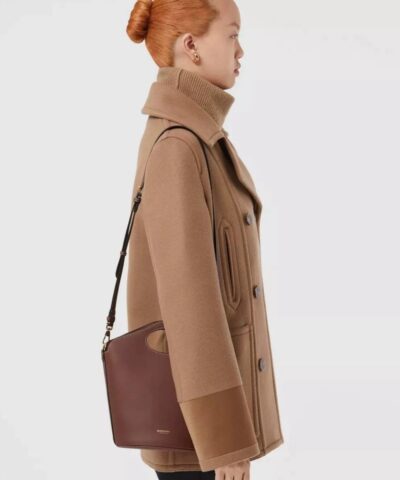 Burberry Small Tan Leather Pocket Bucket Bag 20246420 5