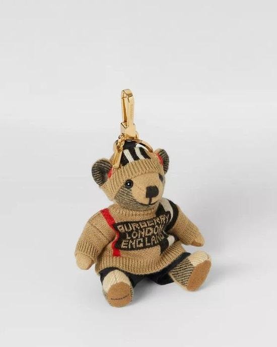 Alternative view of Burberry Thomas Bear Charm In Icon Stripe