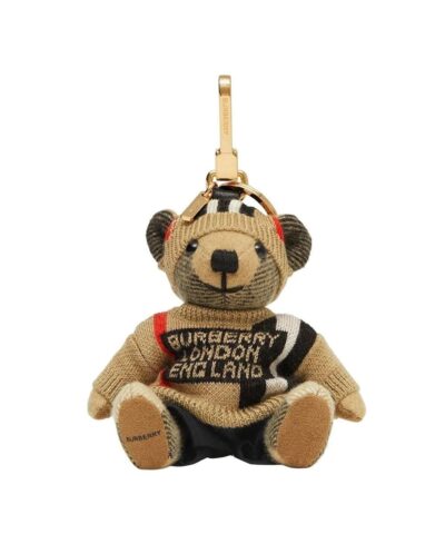 Burberry Thomas Bear Charm In Icon Stripe-20245566