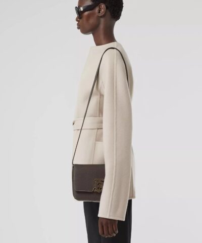 Burberry Topstitched Grainy Leather Small TB Bag 20239818 6
