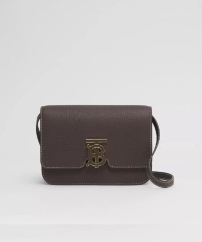 Burberry Topstitched Grainy Leather Small TB Bag-20239819