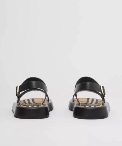Burberry Womens Chain link Detail Leather Sandals 20257676 5
