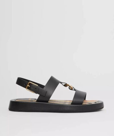 Burberry Women's Chain-link Detail Leather Sandals-20257681
