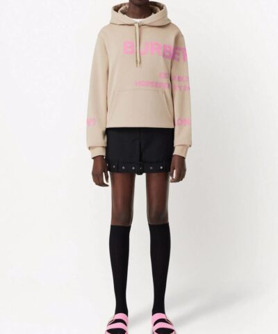 Burberry Womens Horseferry Print Cotton Oversized Hoodie 20238411 2