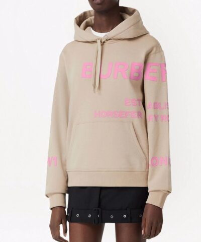 Burberry Womens Horseferry Print Cotton Oversized Hoodie 20238411 3