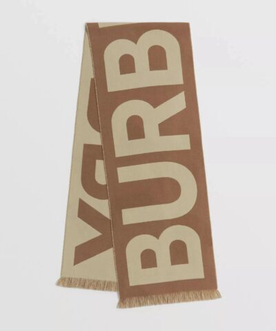 Burberry Womens Logo Wool Jacquard Scarf 20236581 2
