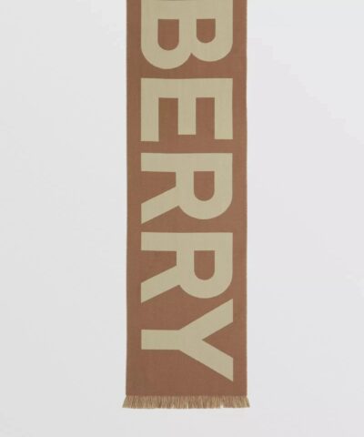 Burberry Womens Logo Wool Jacquard Scarf 20236581 4