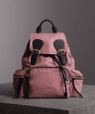 Buryerry Medium Rucksack in Technical Nylon and Leather 20225683 1