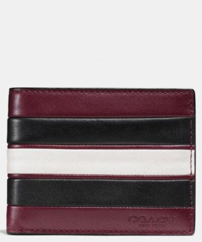 COACH 75308 Men's Varsity Stripe Slim Leather Wallet-20227731