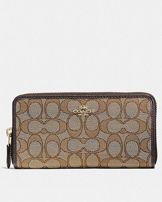 Coach Accordion Zip Wallet In Signature Jacquard-20223801