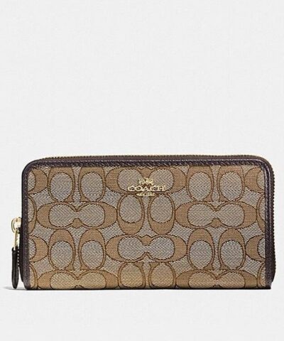 Coach Accordion Zip Wallet In Signature Jacquard-20223802