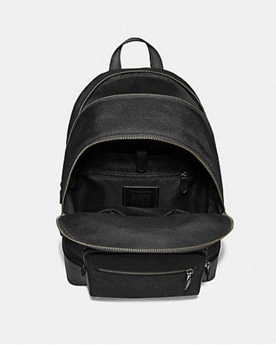 Alternative view of Coach Antique Nickel Black West Cordura Leather Backpack