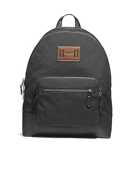 Coach Antique Nickel Black West Cordura Leather Backpack-20224545