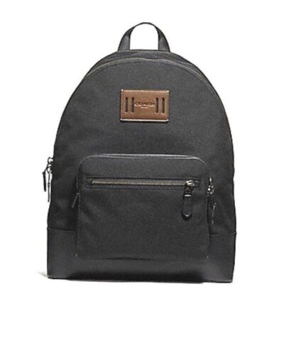 Coach Antique Nickel Black West Cordura Leather Backpack-20224546