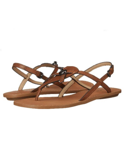 Coach Camara Flats Leather T-Strap Thong Sandals-20230869