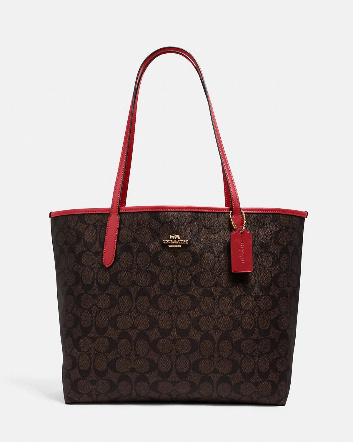 Coach City Tote In Signature Canvas-20237801