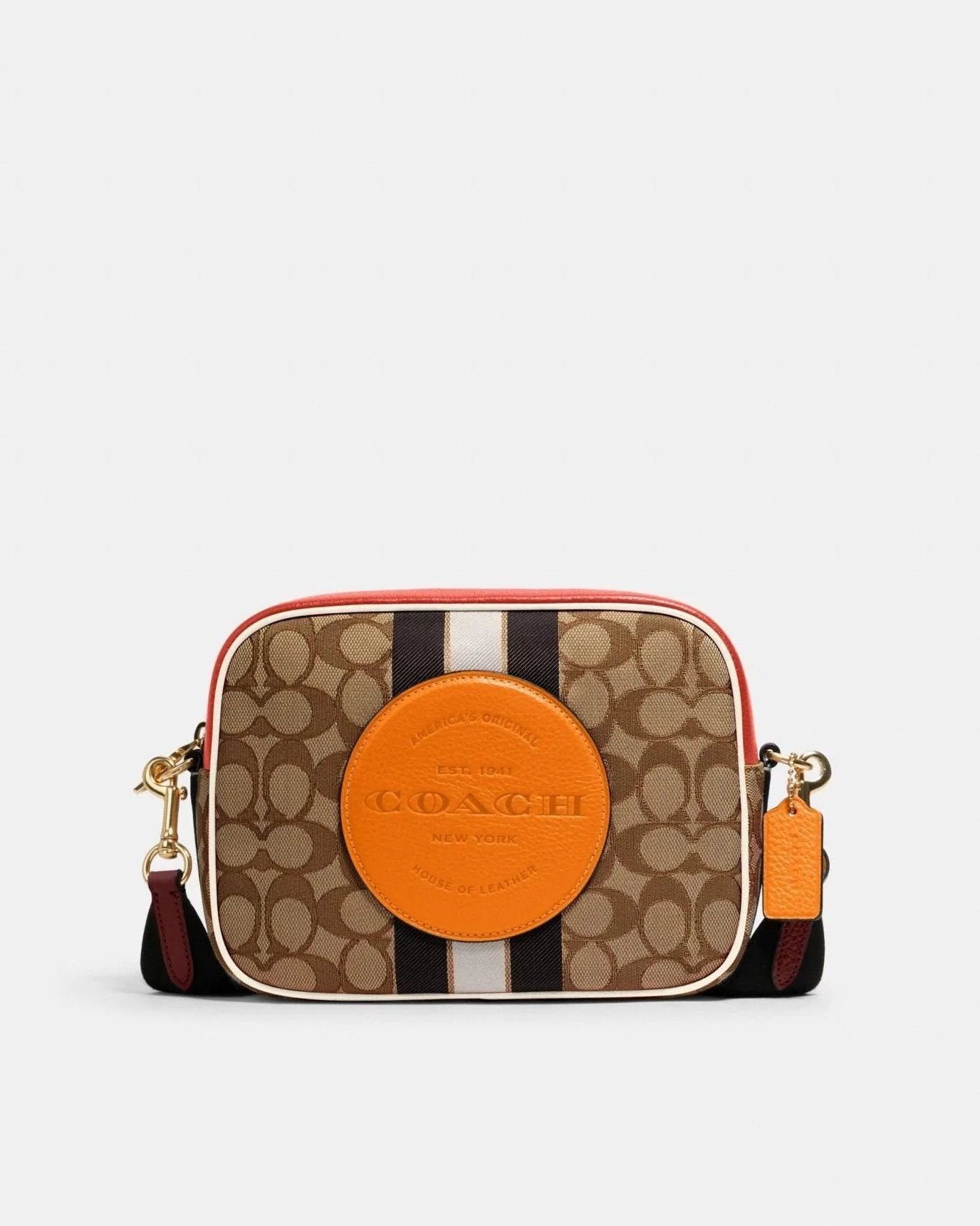 Coach Dempsey Camera Bag In Signature Jacquard With Stripe And Coach Patch-20257411
