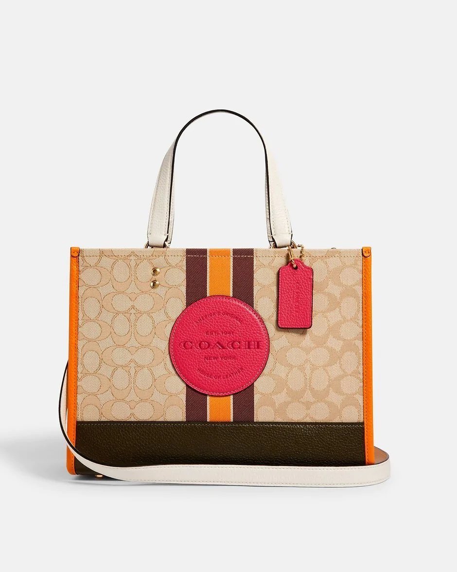 Coach Dempsey Carryall In Signature Jacquard With Stripe And Coach Patch-20257402