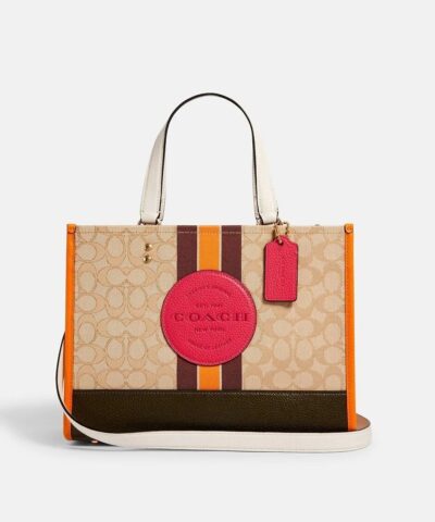 Coach Dempsey Carryall In Signature Jacquard With Stripe And Coach Patch-20257403