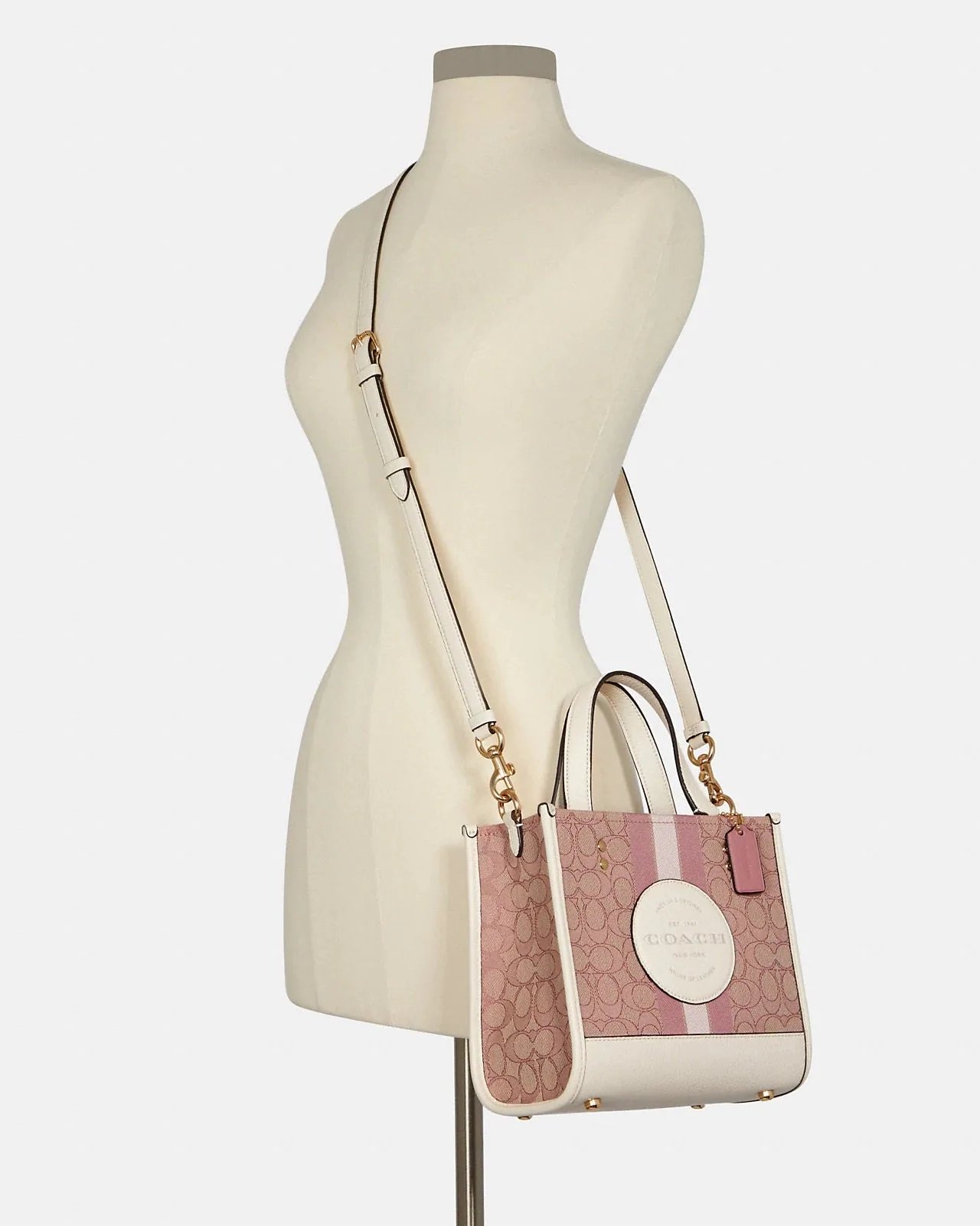 Alternative view of Coach Dempsey Tote 22 In Signature Jacquard With Coach Patch And Heart Charm