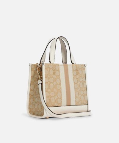 Coach Dempsey Tote 22 In Signature Jacquard With Coach Patch And Heart Charm 20243297 6