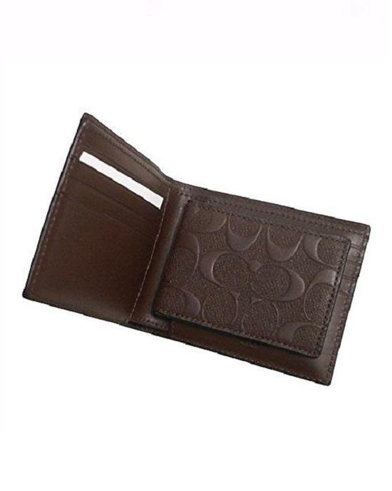 Alternative view of Coach F75371 Compact ID Wallet in Signature Crossgrain Leather
