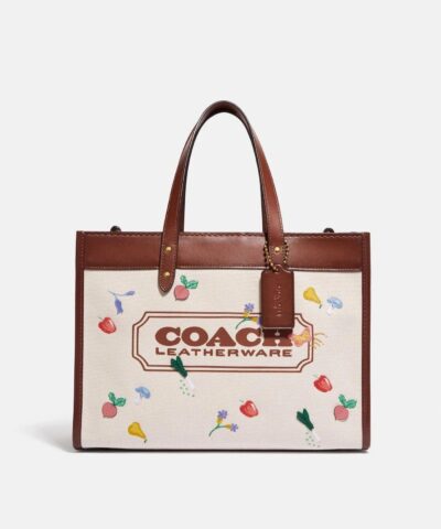 Coach Field Tote 30 With Garden Embroidery Coach Badge-20254038