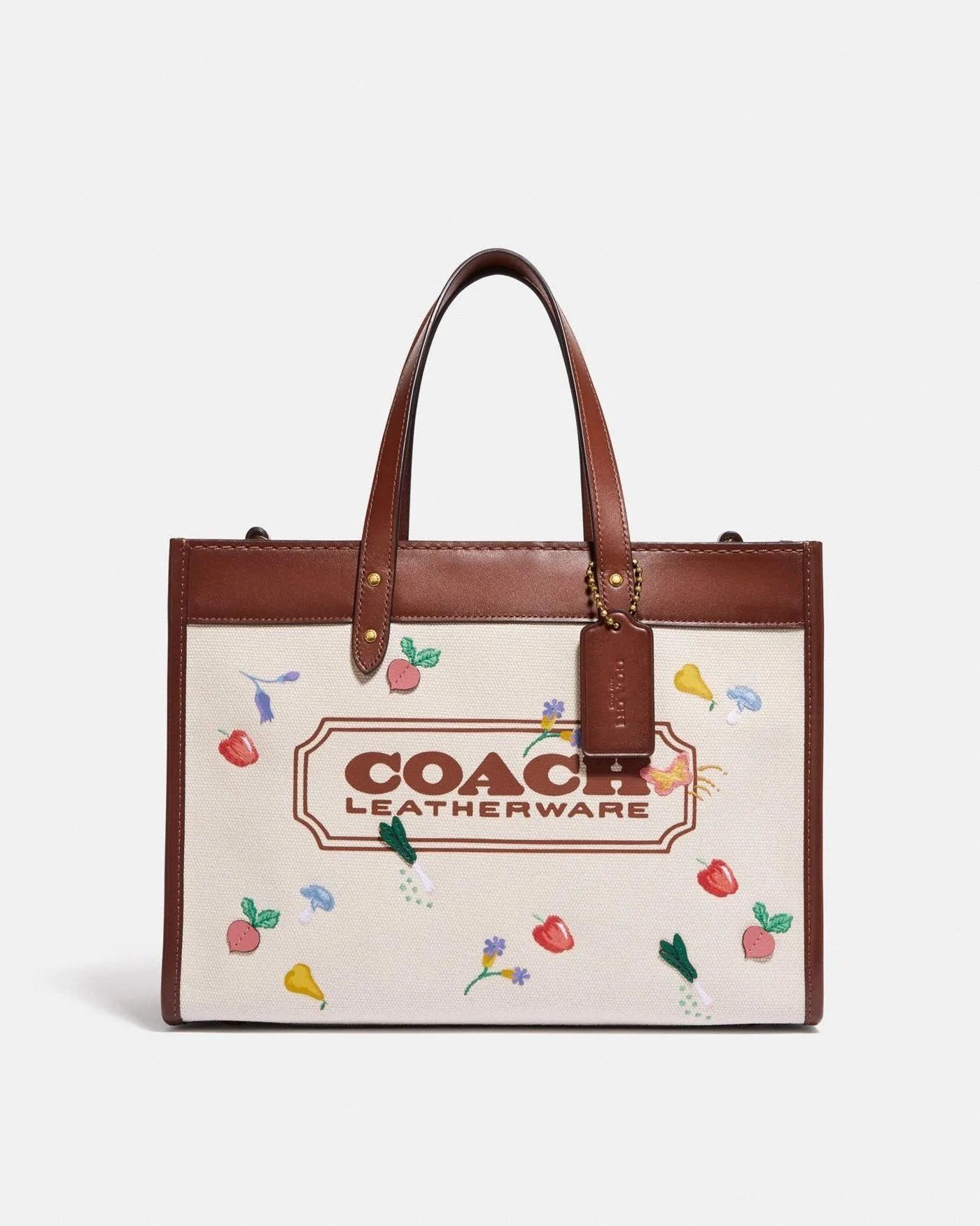 Coach Field Tote 30 With Garden Embroidery Coach Badge-20254038