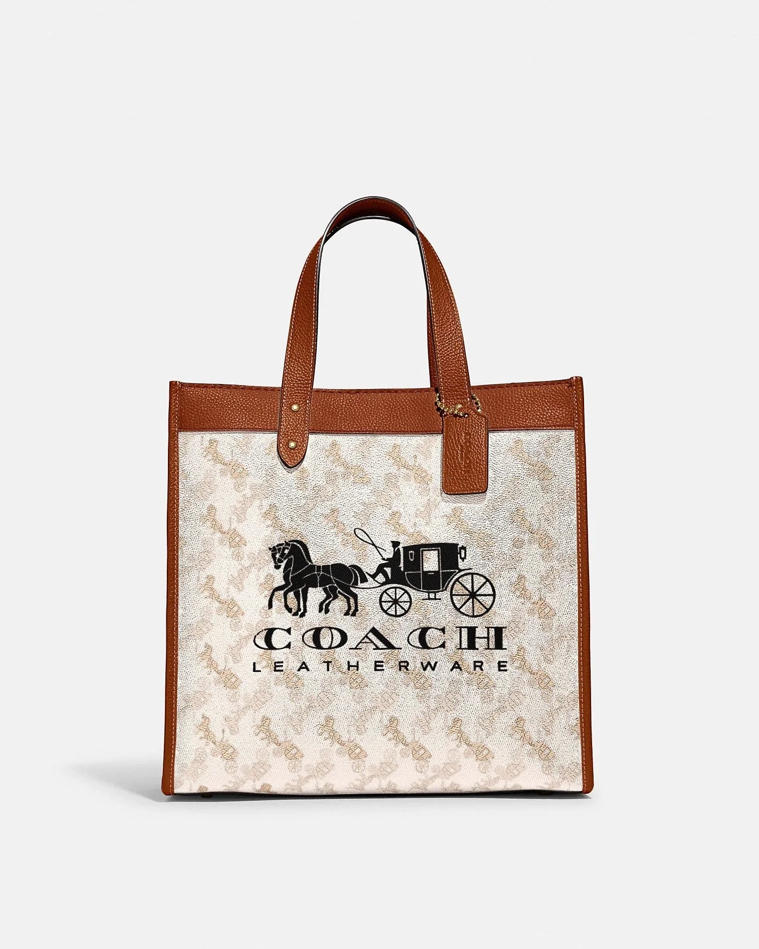 Coach Field Tote With Horse And Carriage Print And Carriage Badge-20243319