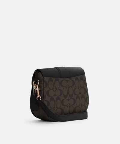 Coach Georgie Saddle Bag In Signature Canvas 20253376 2