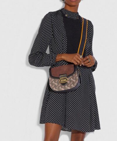 Coach Kat Saddle Bag 20 With Horse And Carriage Print 20232808 3
