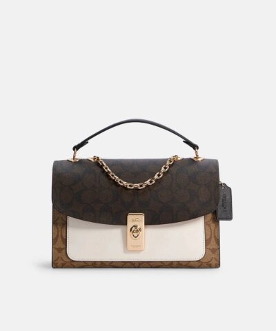 Coach Lane Shoulder Bag In Blocked Signature Canvas-20243286
