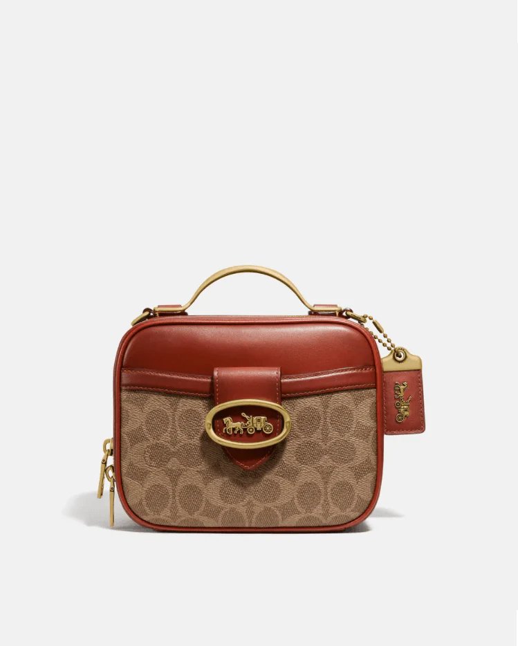 Coach Riley Lunchbox Bag In Colorblock Signature Canvas-20257390