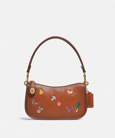 Coach Swinger Bag With Garden Embroidery-20253353