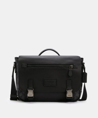 Coach Track Messenger In Signature Canvas-20250920